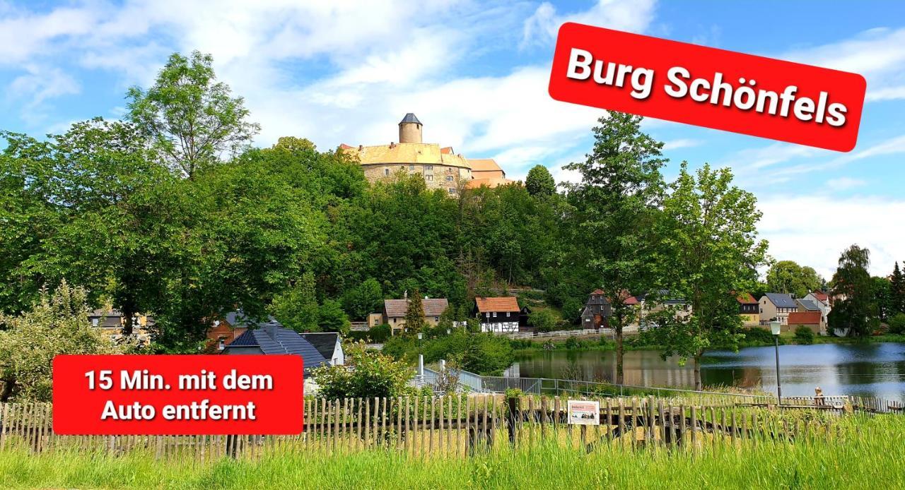 Ferienwohnung "Blick Mylau" - Naehe Freizeitpark Plohn & Weltgroesster Ziegelsteinbruecke Reichenbach im Vogtland Esterno foto