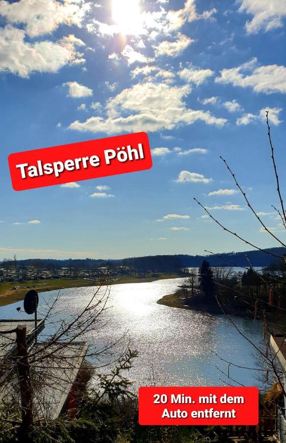 Ferienwohnung "Blick Mylau" - Naehe Freizeitpark Plohn & Weltgroesster Ziegelsteinbruecke Reichenbach im Vogtland Esterno foto