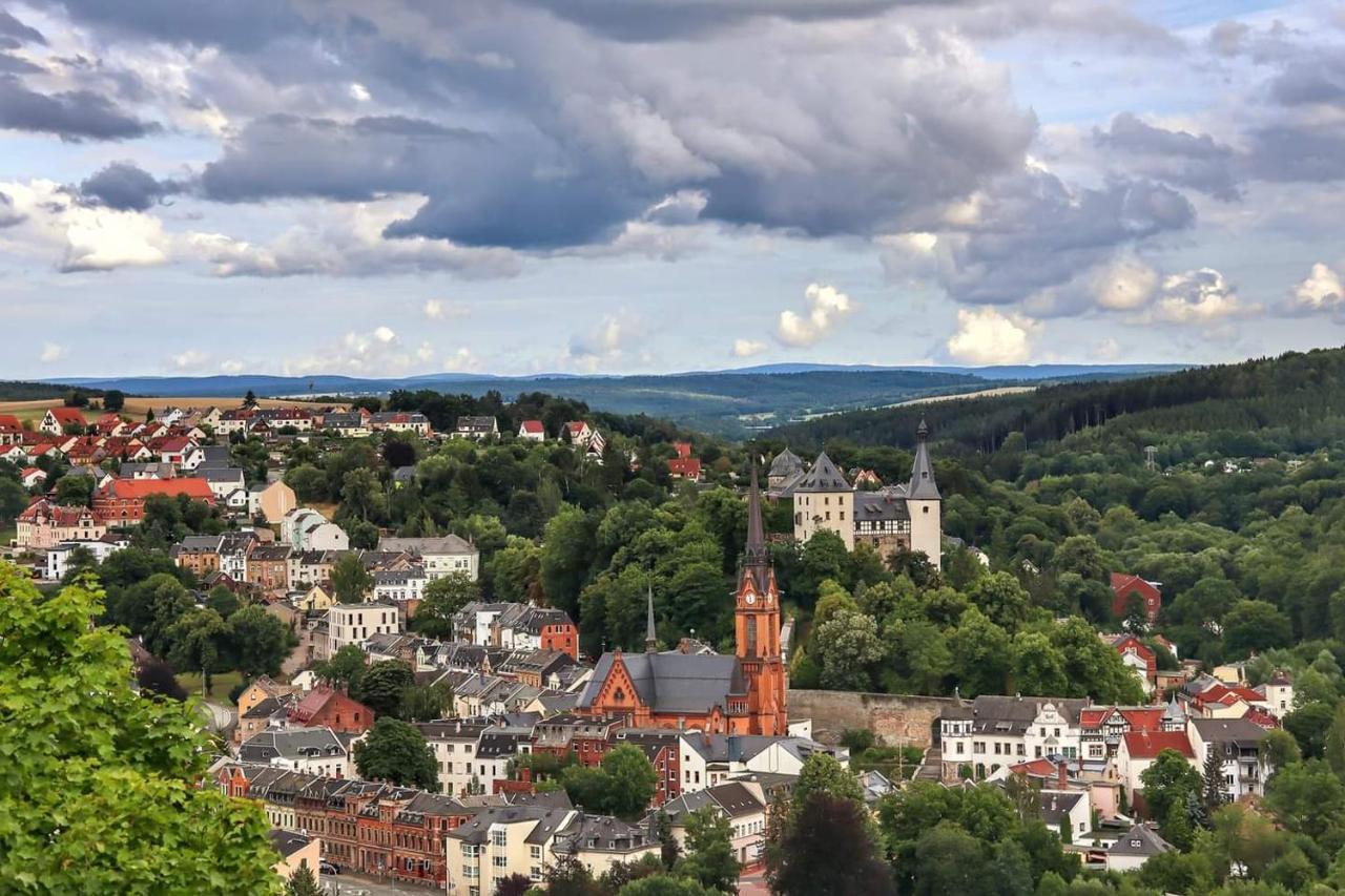 Ferienwohnung "Blick Mylau" - Naehe Freizeitpark Plohn & Weltgroesster Ziegelsteinbruecke Reichenbach im Vogtland Esterno foto