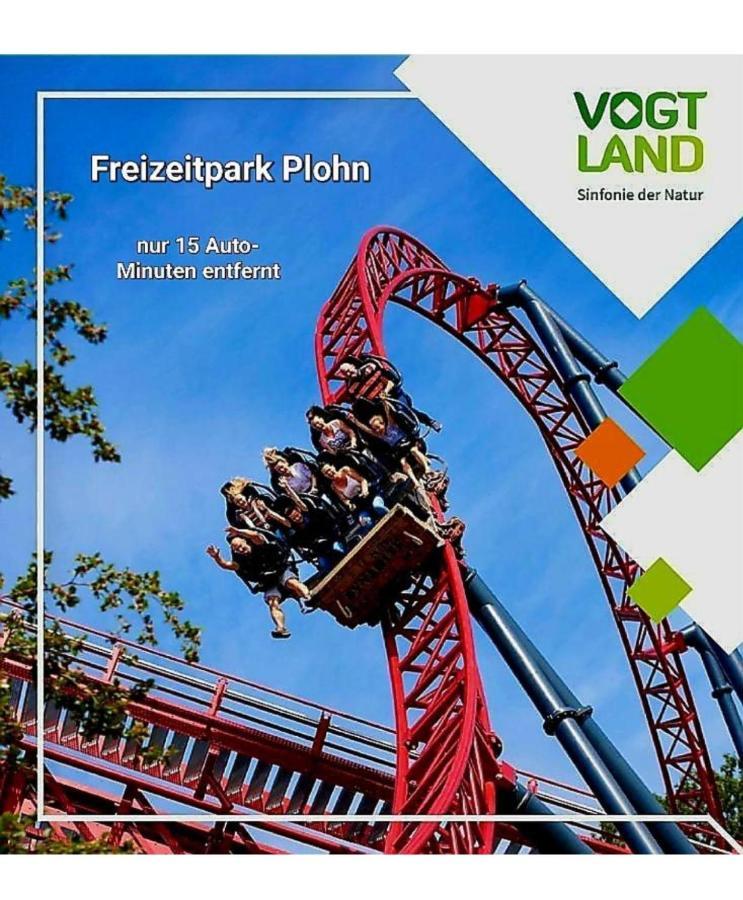 Ferienwohnung "Blick Mylau" - Naehe Freizeitpark Plohn & Weltgroesster Ziegelsteinbruecke Reichenbach im Vogtland Esterno foto