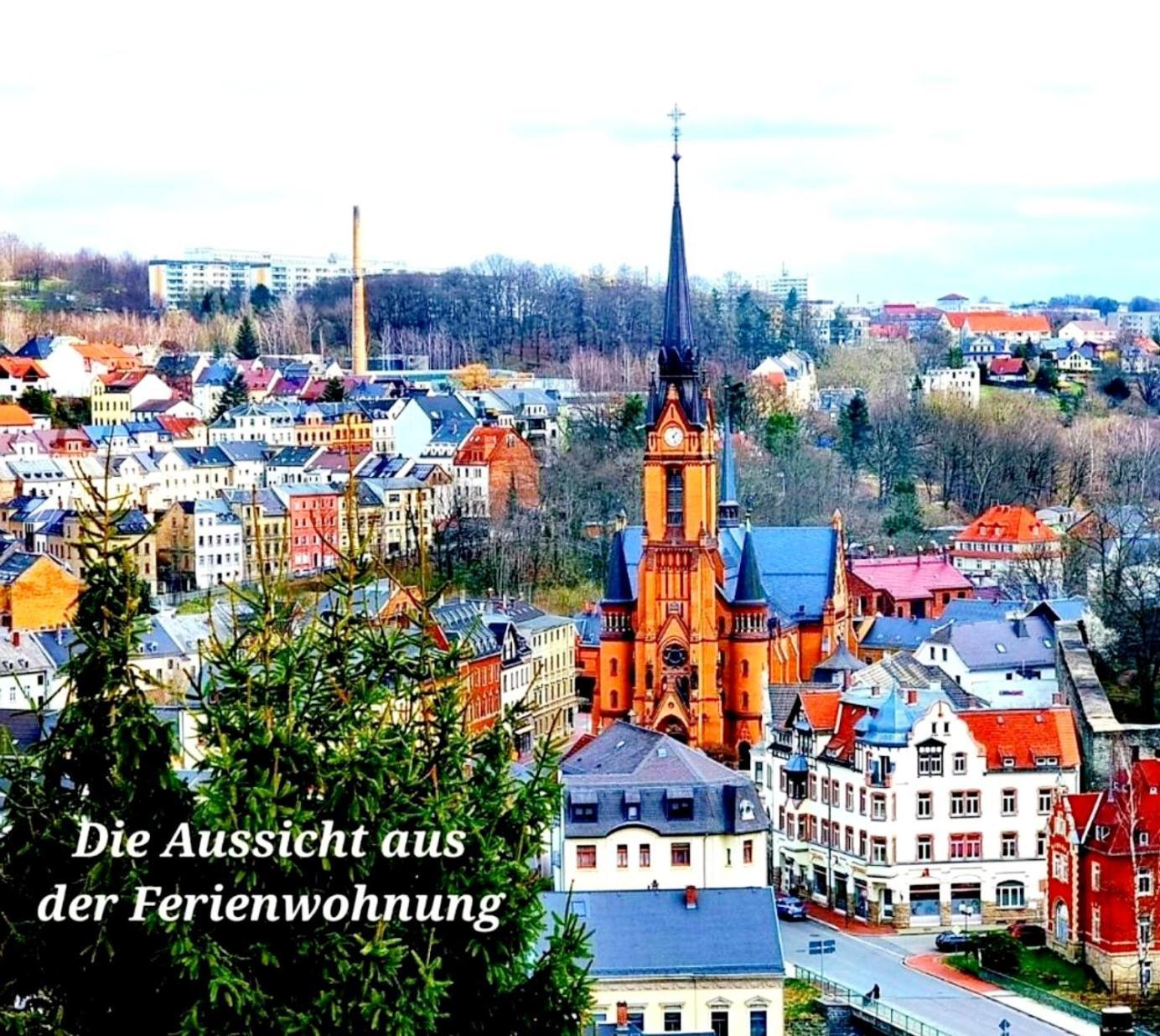 Ferienwohnung "Blick Mylau" - Naehe Freizeitpark Plohn & Weltgroesster Ziegelsteinbruecke Reichenbach im Vogtland Esterno foto